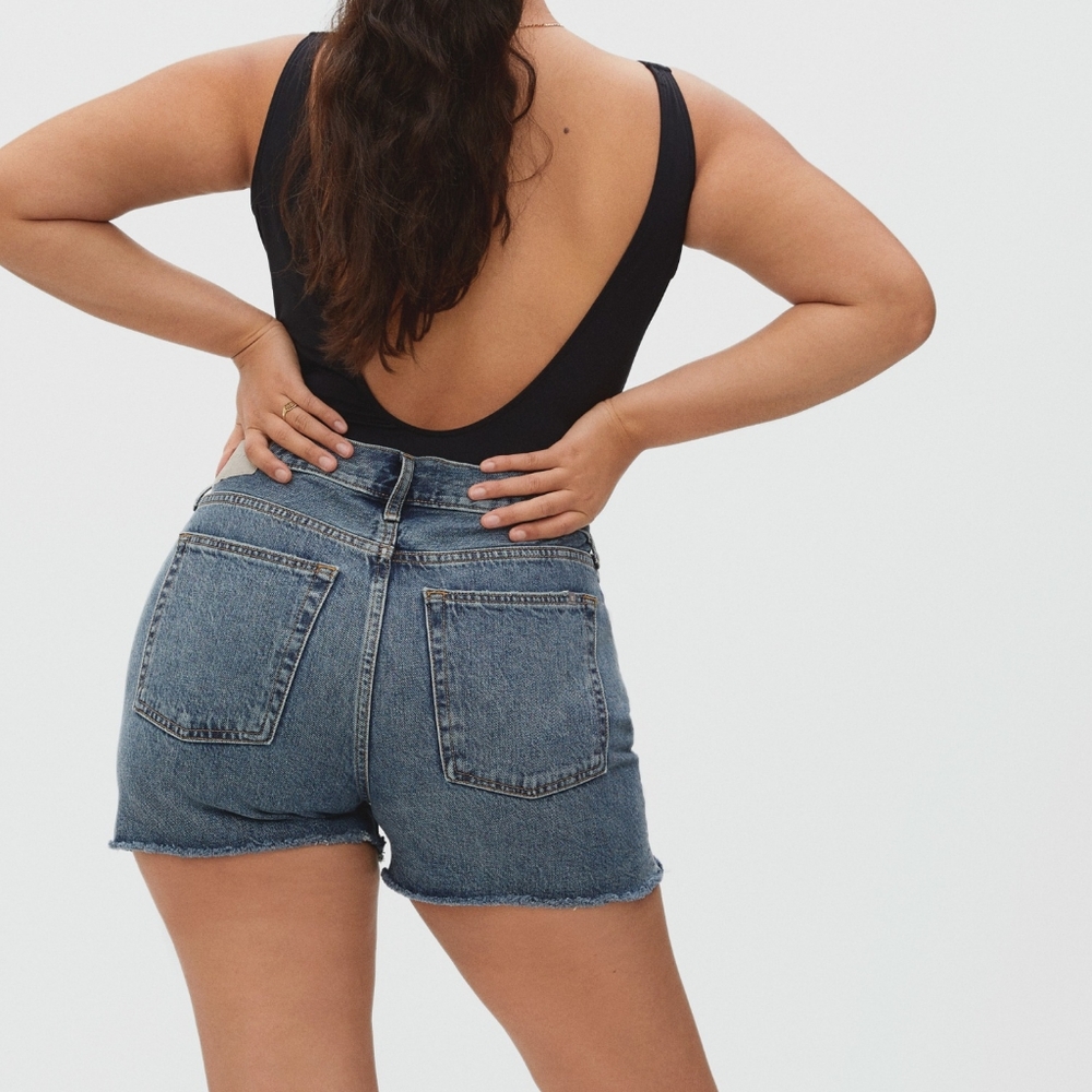 ☀️Everlane The Relaxed '90s Jean Short Organic Cotton In Deep Indigo